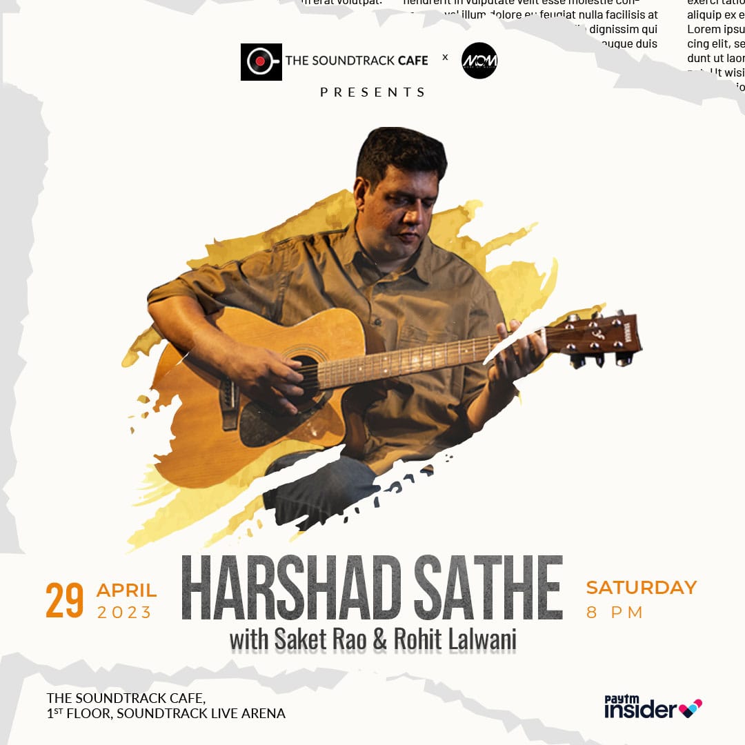 Poster for April 29, 2023 Harshad Sathe Live